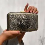 کیف مجلسی مستطیل قلمزنی شده مدل گلبانگ