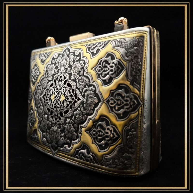 کیف کلاسیک قلمزنی شده و مشبک دار مدل مهرگان از کیف نوبهار