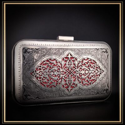 کیف کلاچ دستی زنانه مستطیل شکل مدل انار یک کیف قلمزنی شده و دخترانه مناسب هدیه و کادو است