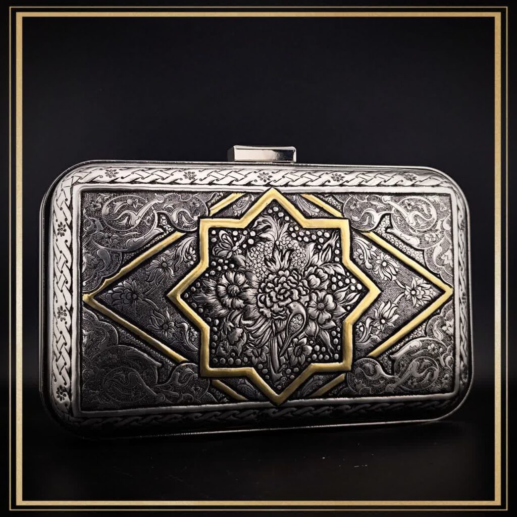 کیف مجلسی و دستی زنانه سنتی و قلمزنی شده مدل دلگشا