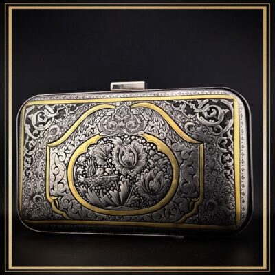 کیف کلاچ دستی زنانه مستطیل شکل مدل بهشت یک کیف قلمزنی شده و دخترانه مناسب هدیه و کادو است