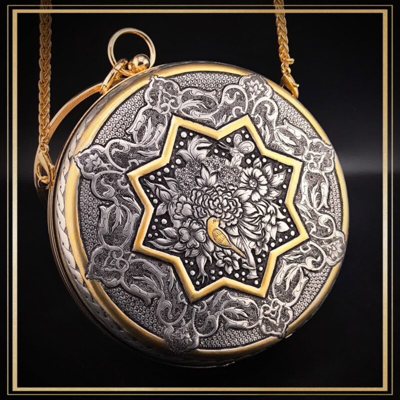 کیف گرد گنبدی قلمزنی شده مدل دلگشا