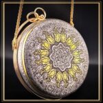 کیف دستی دخترانه گرد گنبدی قلمزنی شده مدل گهر