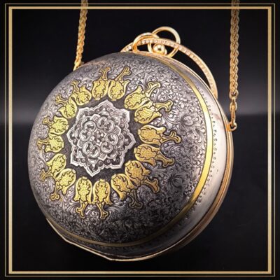 کیف دستی دخترانه گرد گنبدی قلمزنی شده مدل گهر