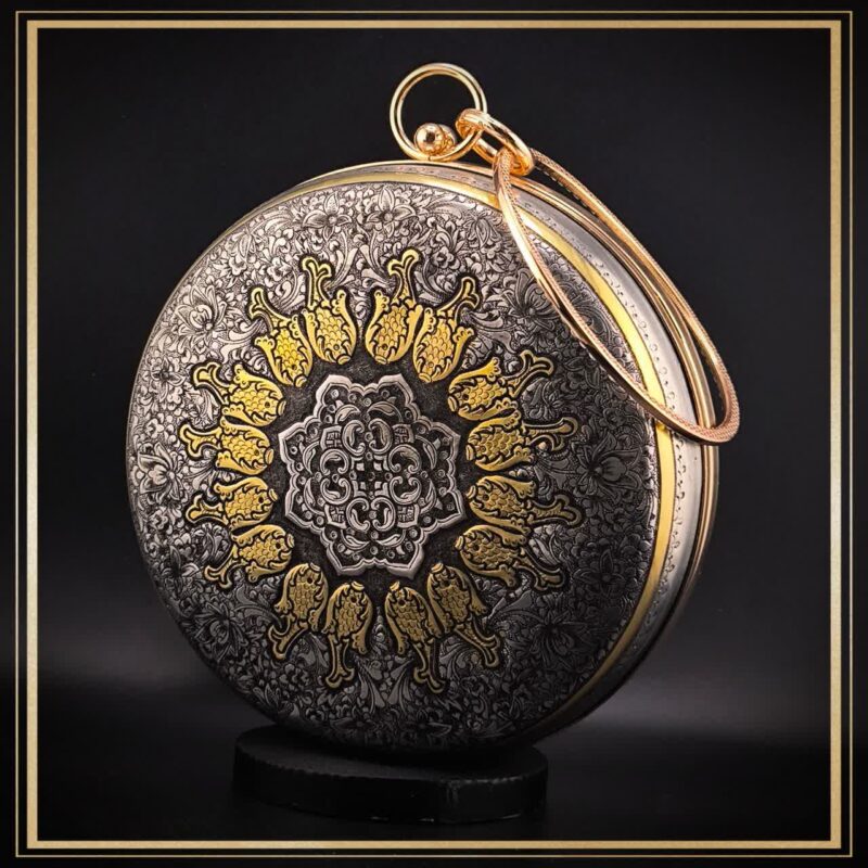 کیف دستی دخترانه گرد گنبدی قلمزنی شده مدل گهر