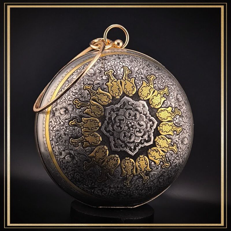 کیف دستی دخترانه گرد گنبدی قلمزنی شده مدل گهر