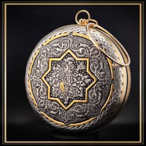 کیف دایره ای بزرگ قلمزنی مدل دلگشا یک کیف زنانه دستی در فرم گرد خاص و قشنگ مناسب کادو و هدیه