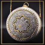 کیف دایره ای بزرگ قلمزنی مدل دلگشا یک کیف زنانه دستی در فرم گرد خاص و قشنگ مناسب کادو و هدیه